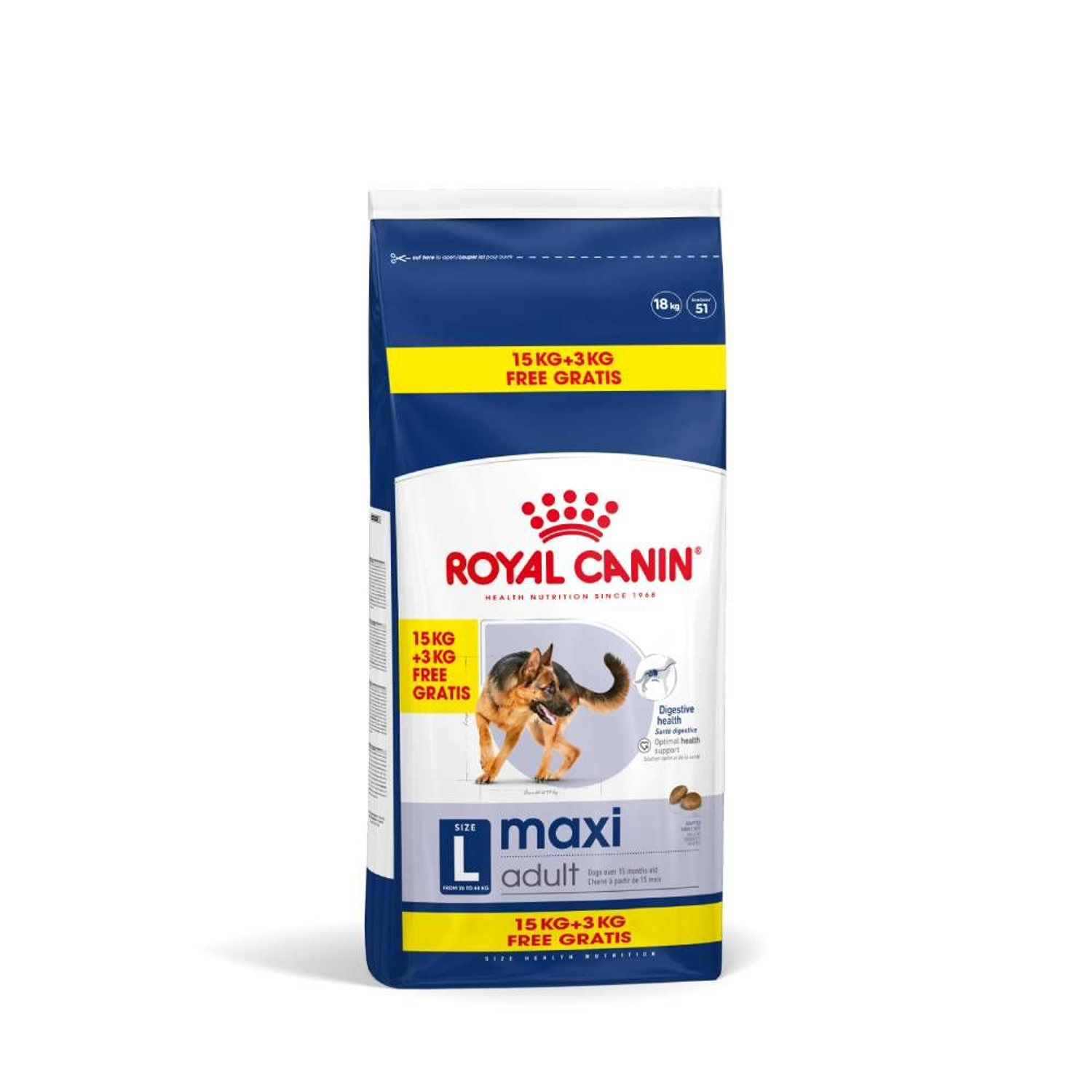 Royal Canin Maxi Adult 15 + 3 kg