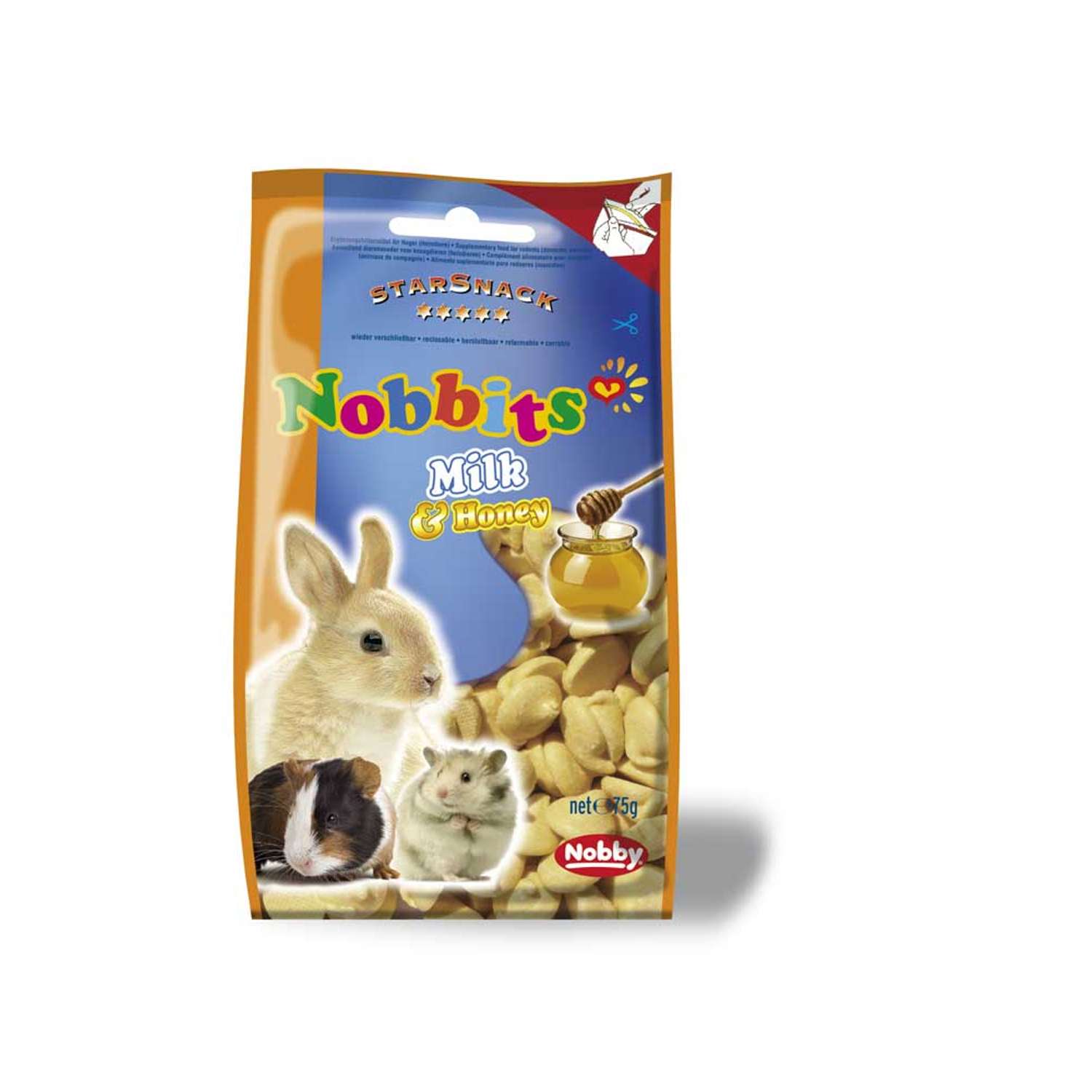 StarSnack Nobbits Milk & Honey 75 g