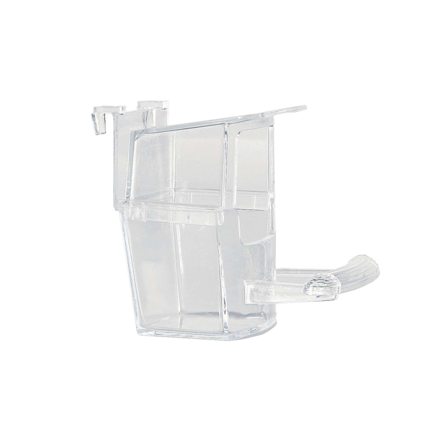 Foderstation m/pind til fuglebur 7x7,5x6cm