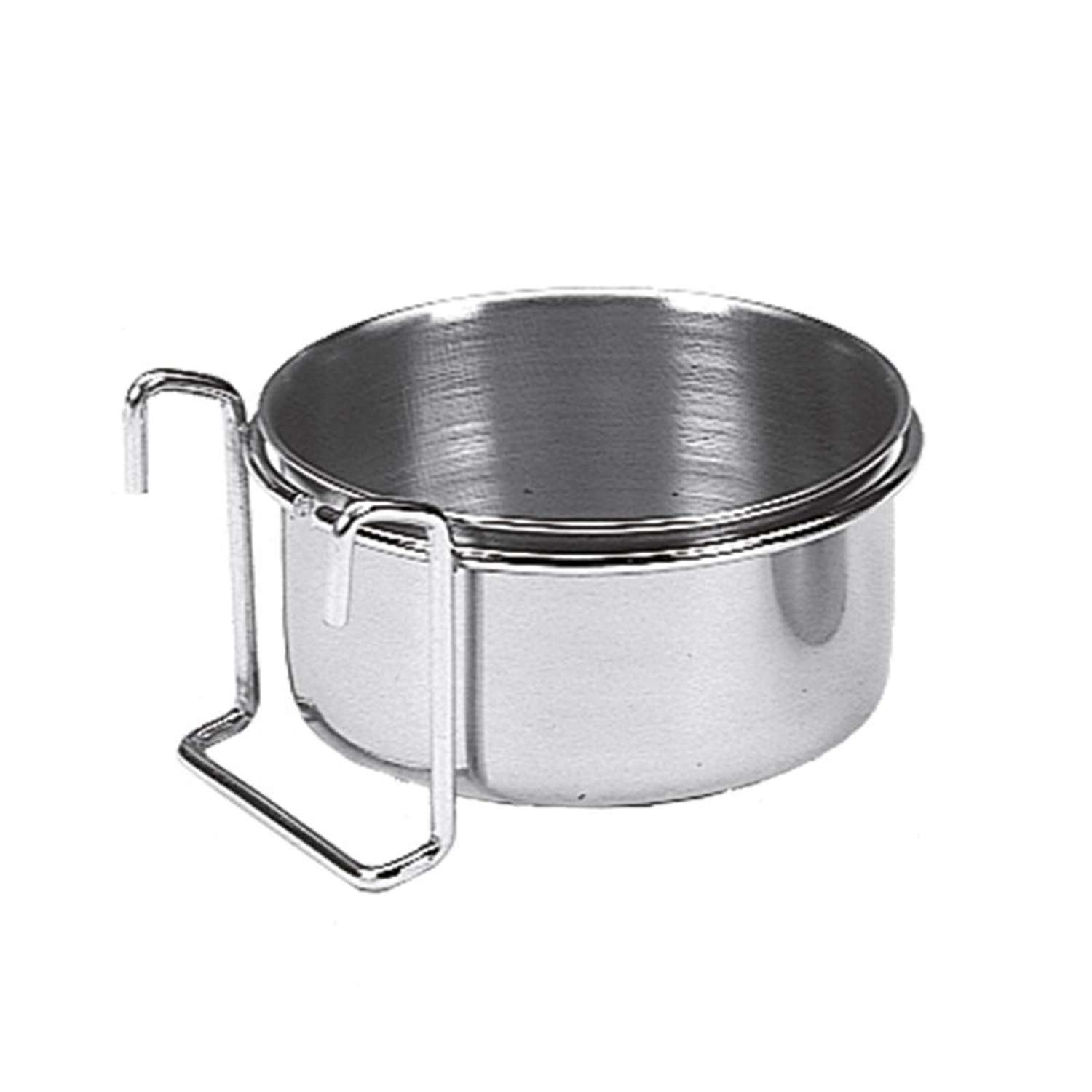 Rustfri stålskål med holder - 12,5 cm 0,60 ltr med krog