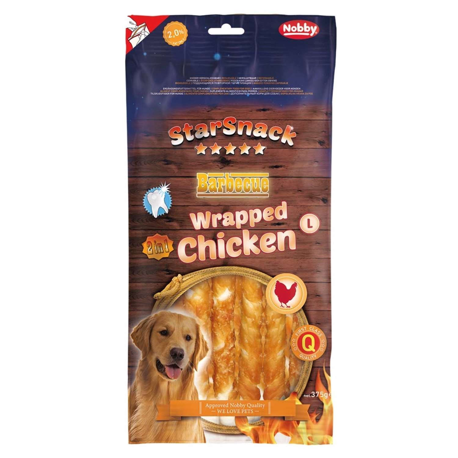StarSnack BBQ sticks m/kylling - Large 375 g