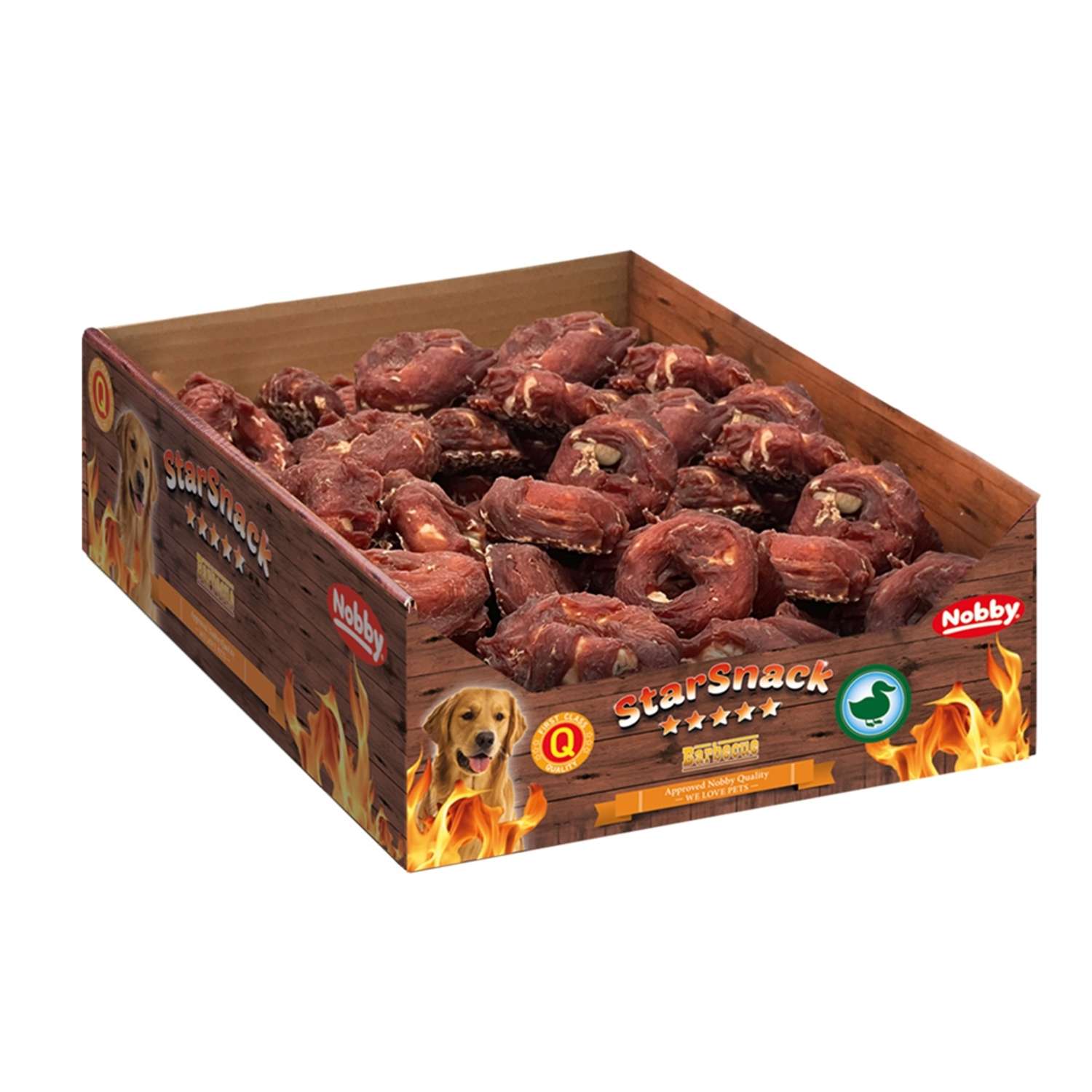 10 x StarSnack Barbecue Duck Donut, S - Ø 5 cm