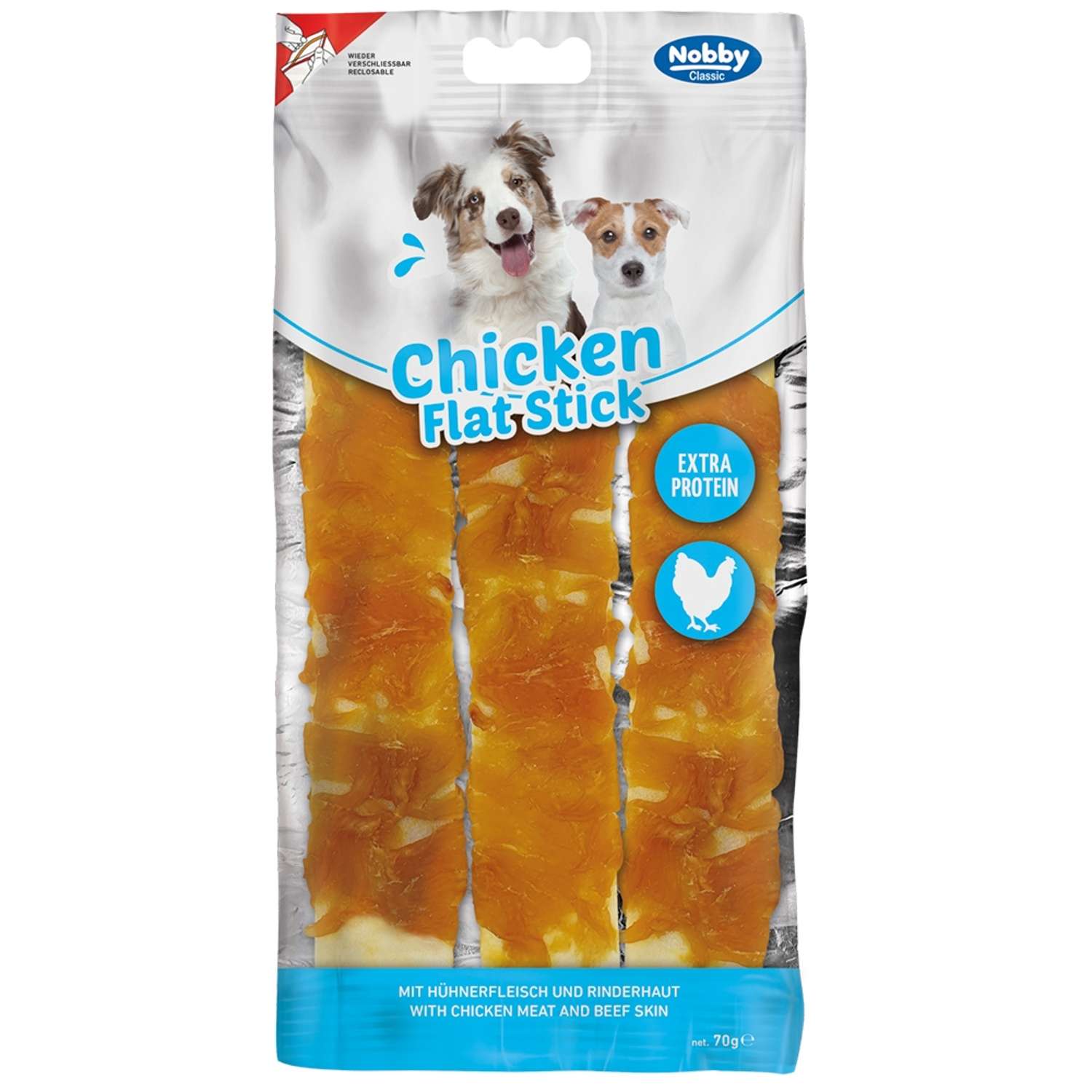 StarSnack CLASSIC Barbecue Chicken Flat Stick, 70 g. - Hundesnacks / Godbidder