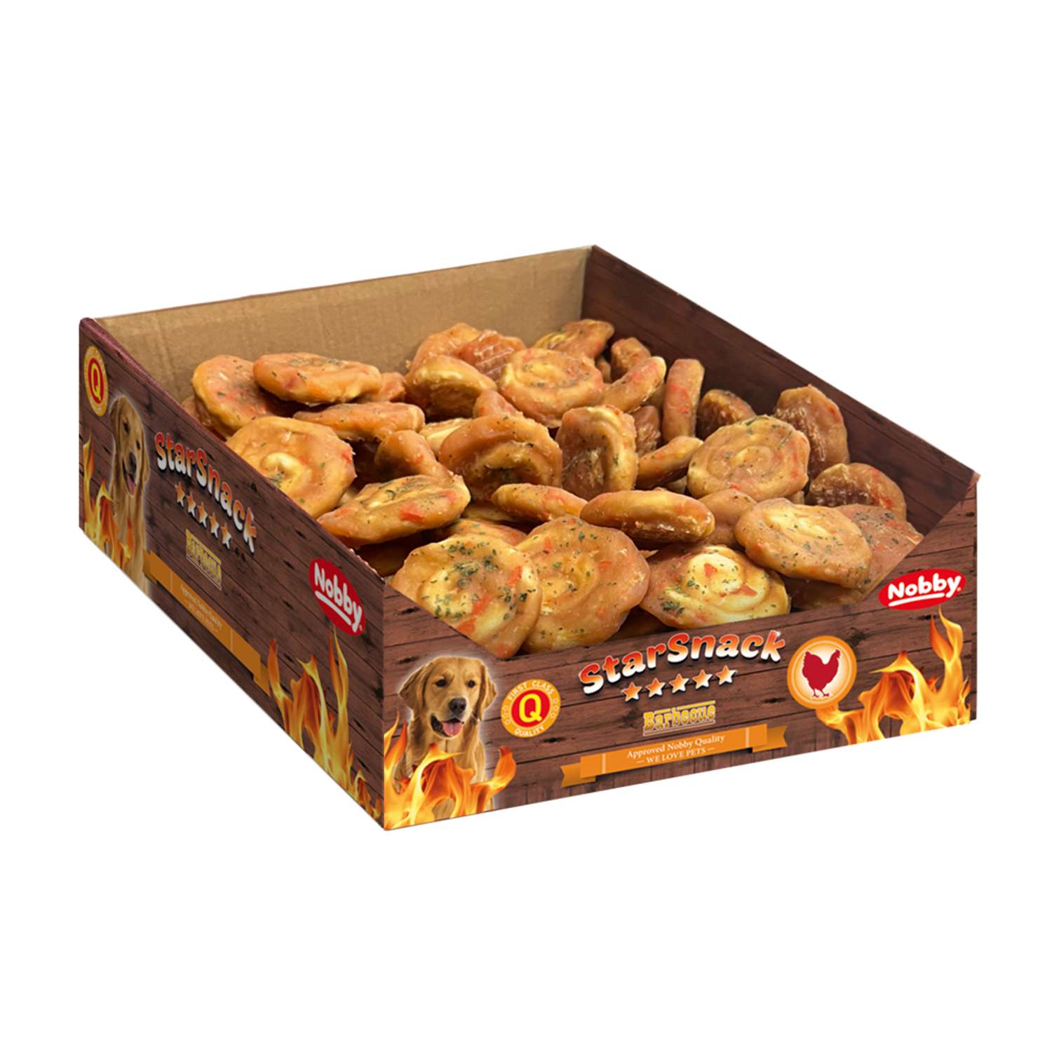 25 x StarSnack Barbecue Chicken Snail, S - Ø 5 cm