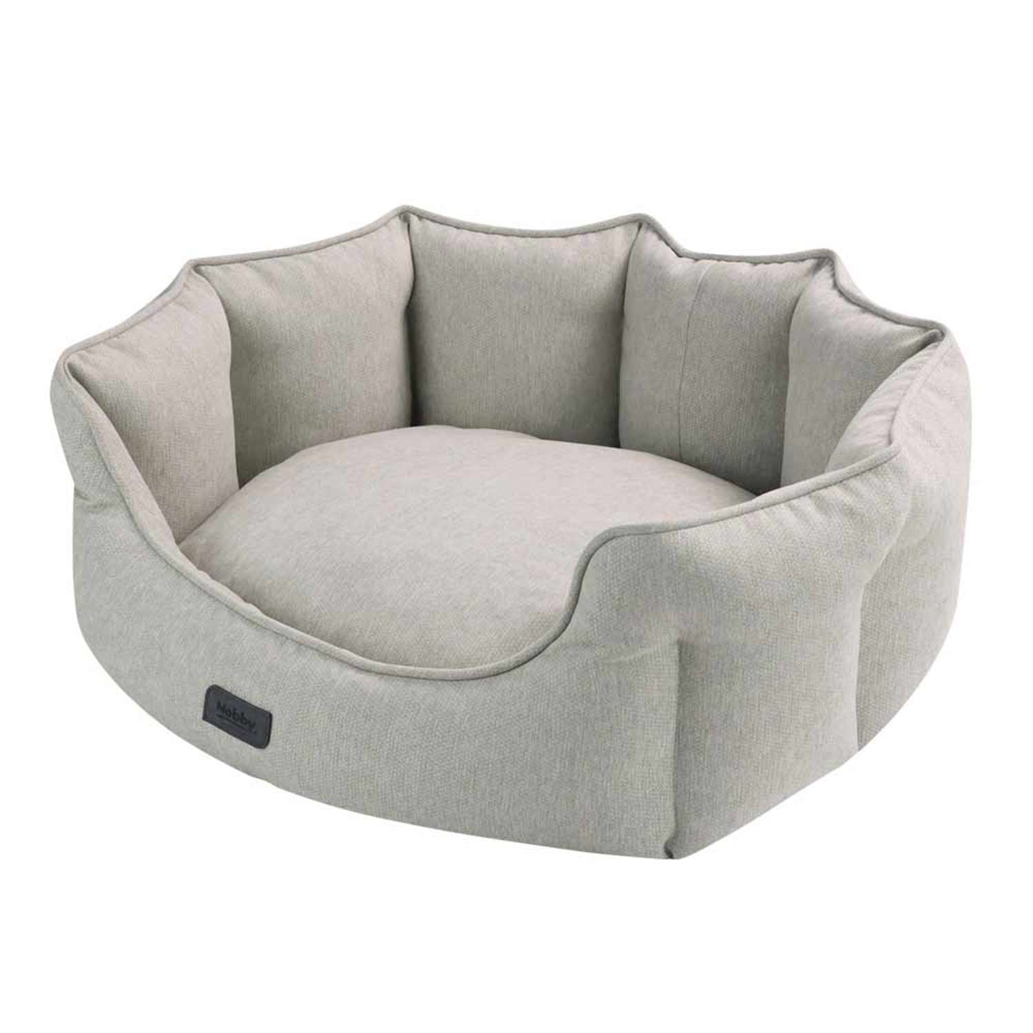 Komfort seng oval VALEA - 65 x 57 x 22 cm - Beige