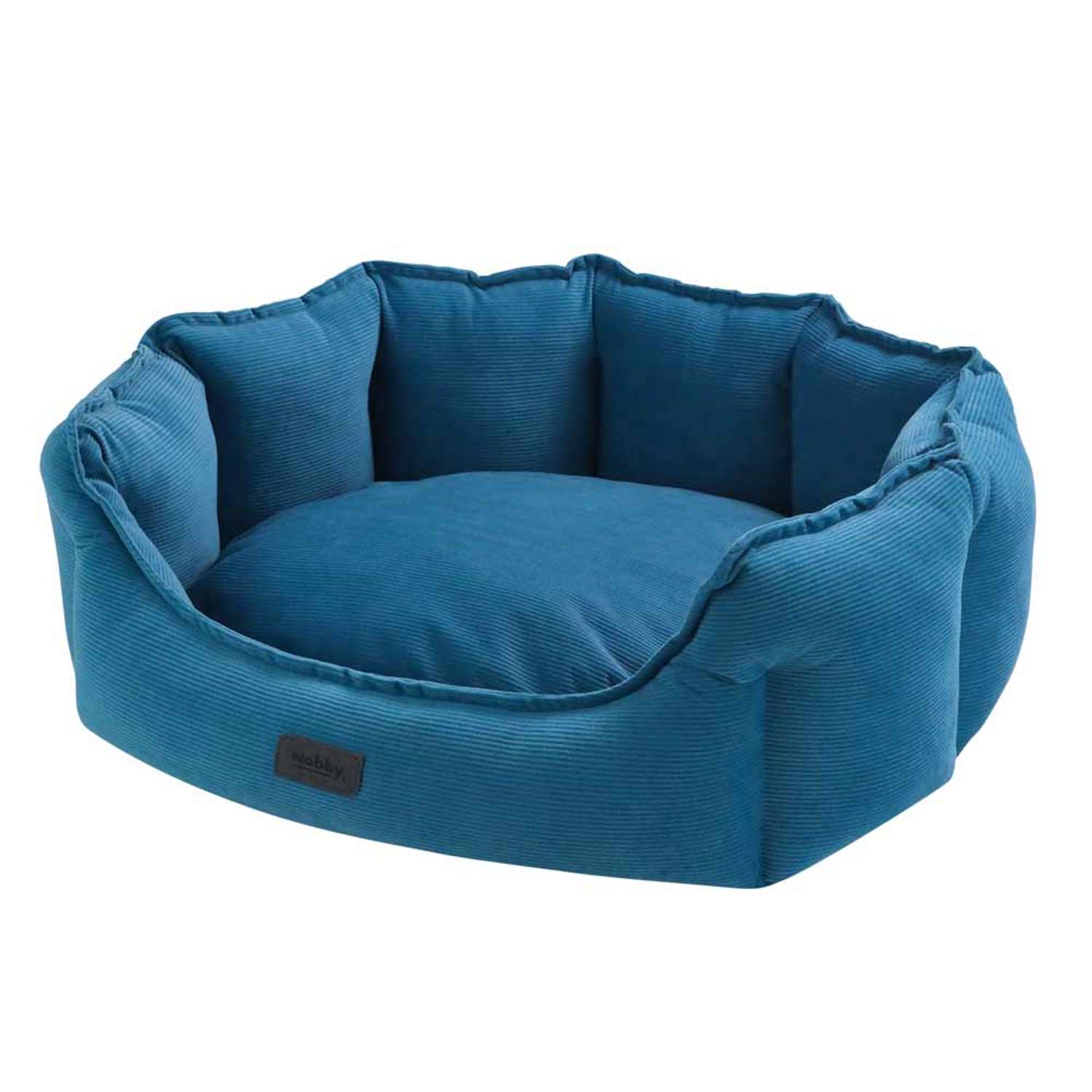 Komfort seng oval CORDO - 55 x 50 x 21 cm - Blå