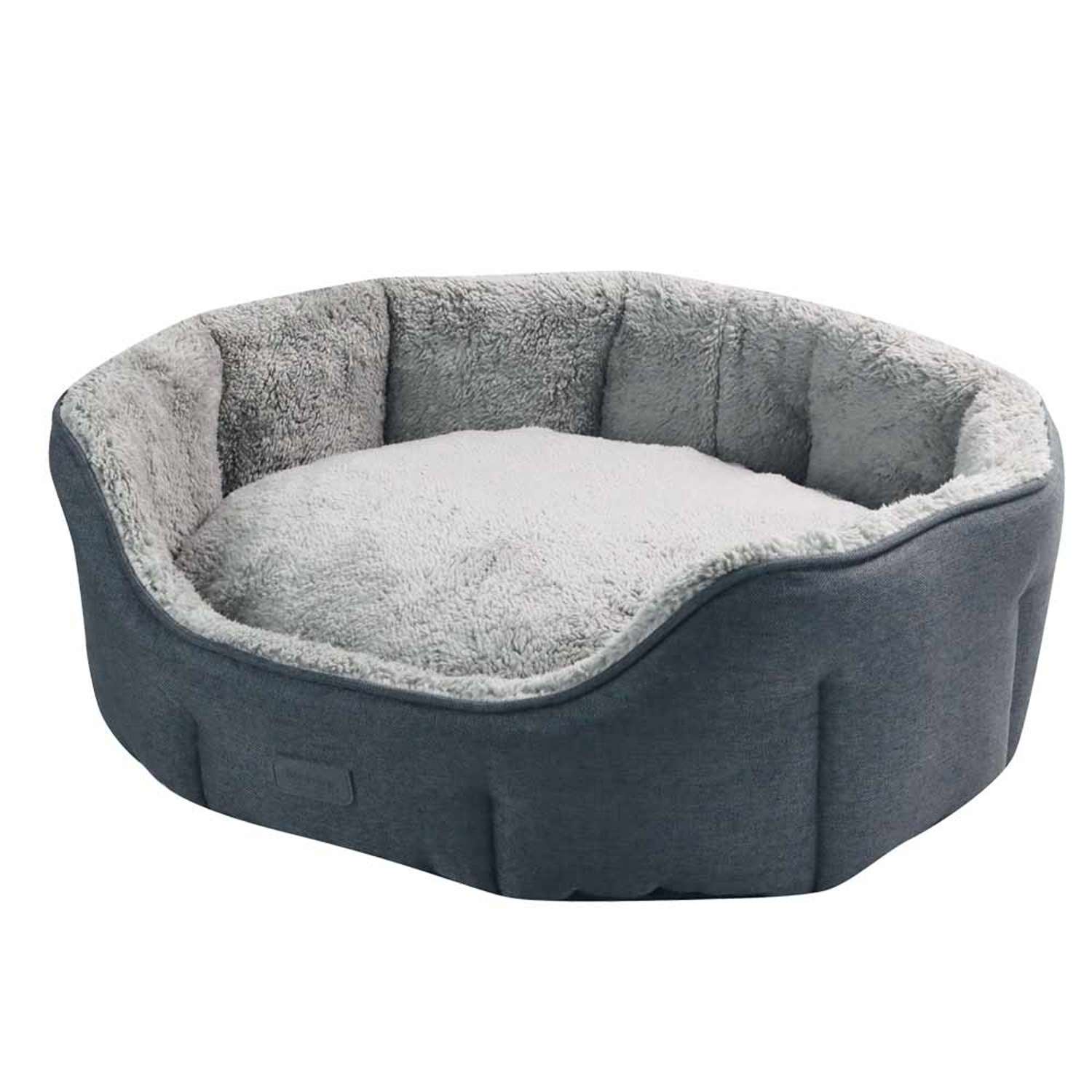 Komfort seng oval LICA - 55 x 50 x 21 cm - Grå