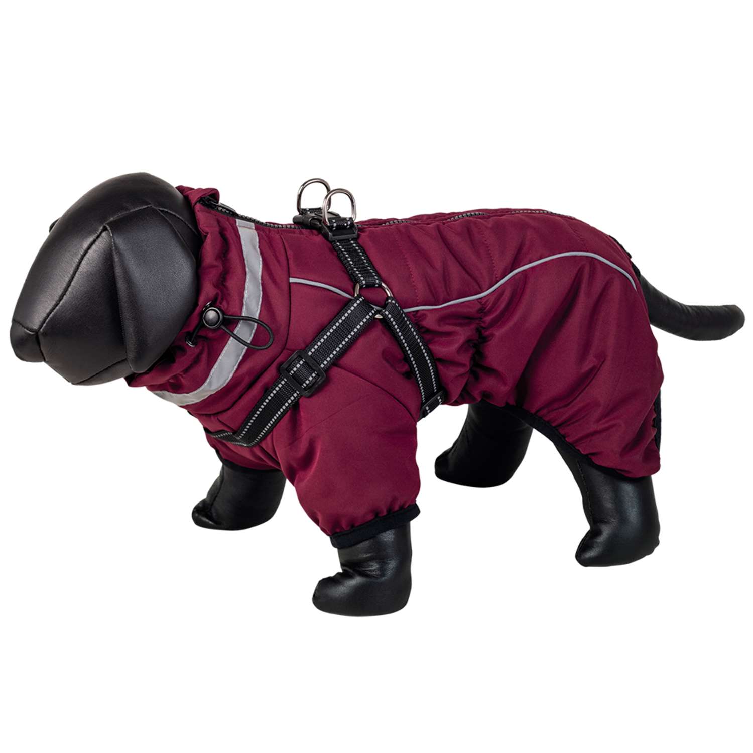 Hundefrakke ELOR 2 in 1 - 40 cm - Rød