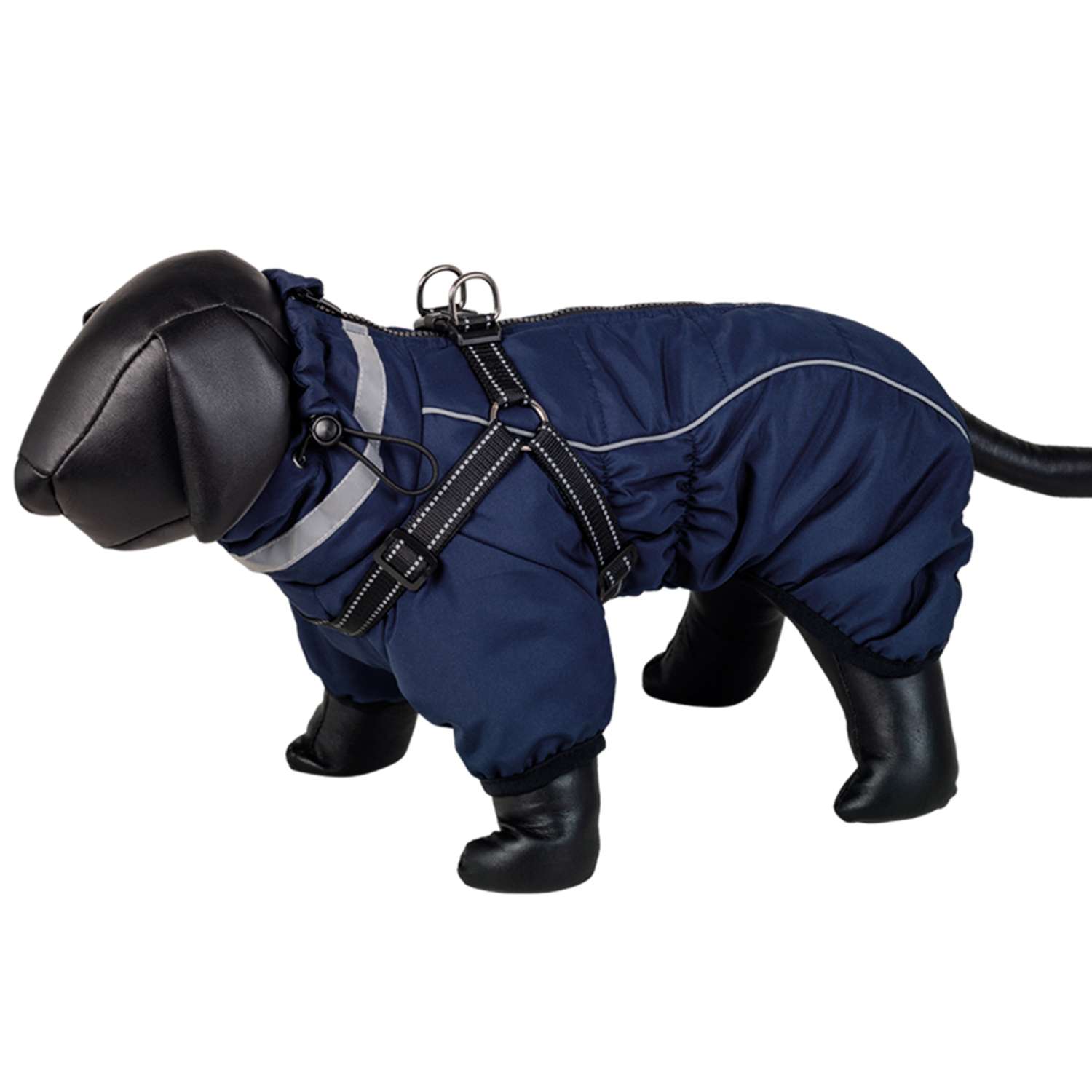 Hundefrakke ELOR 2 in 1 - 44 cm - Navy