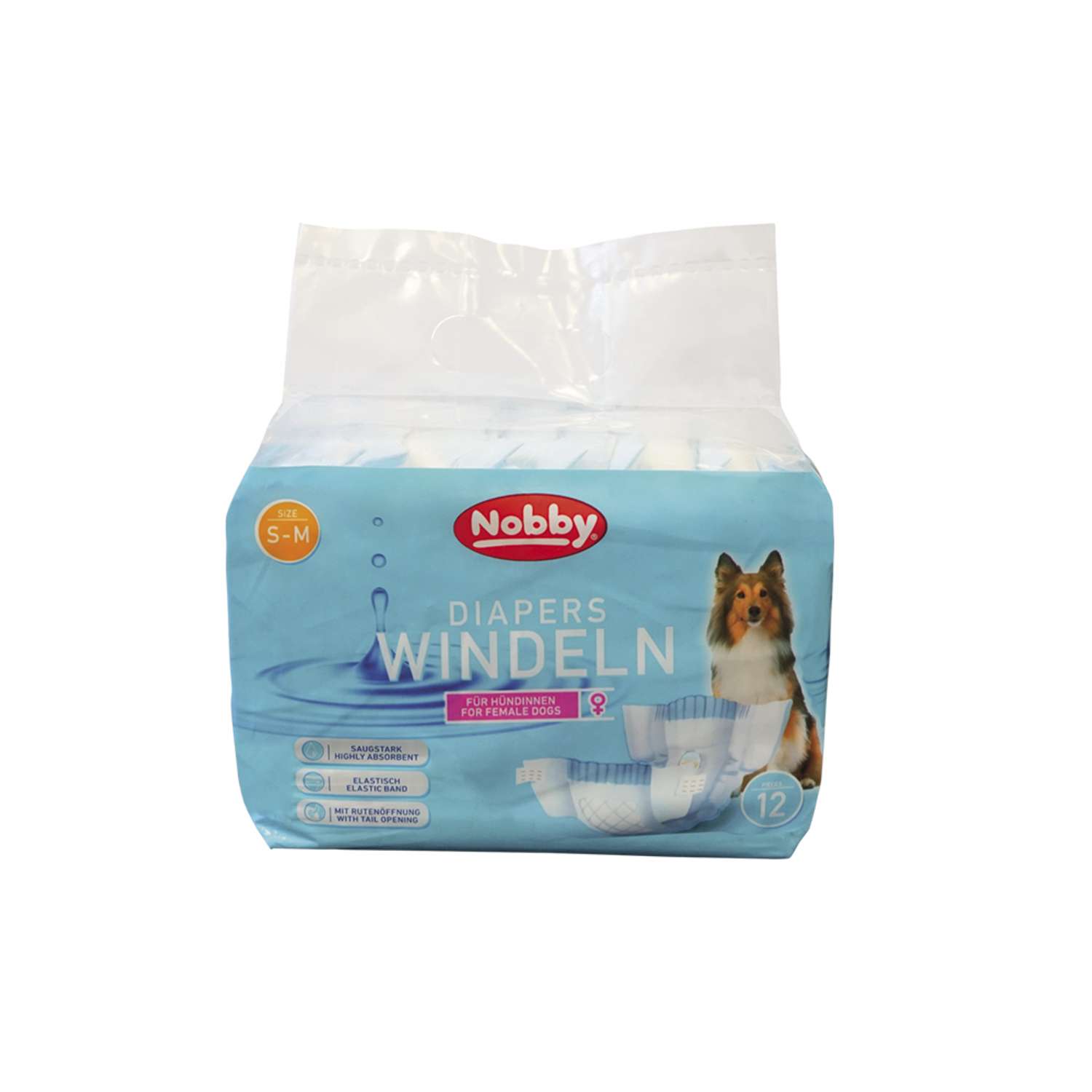 Bleer til hun hund 12 stk - S-M , 28 - 40 cm