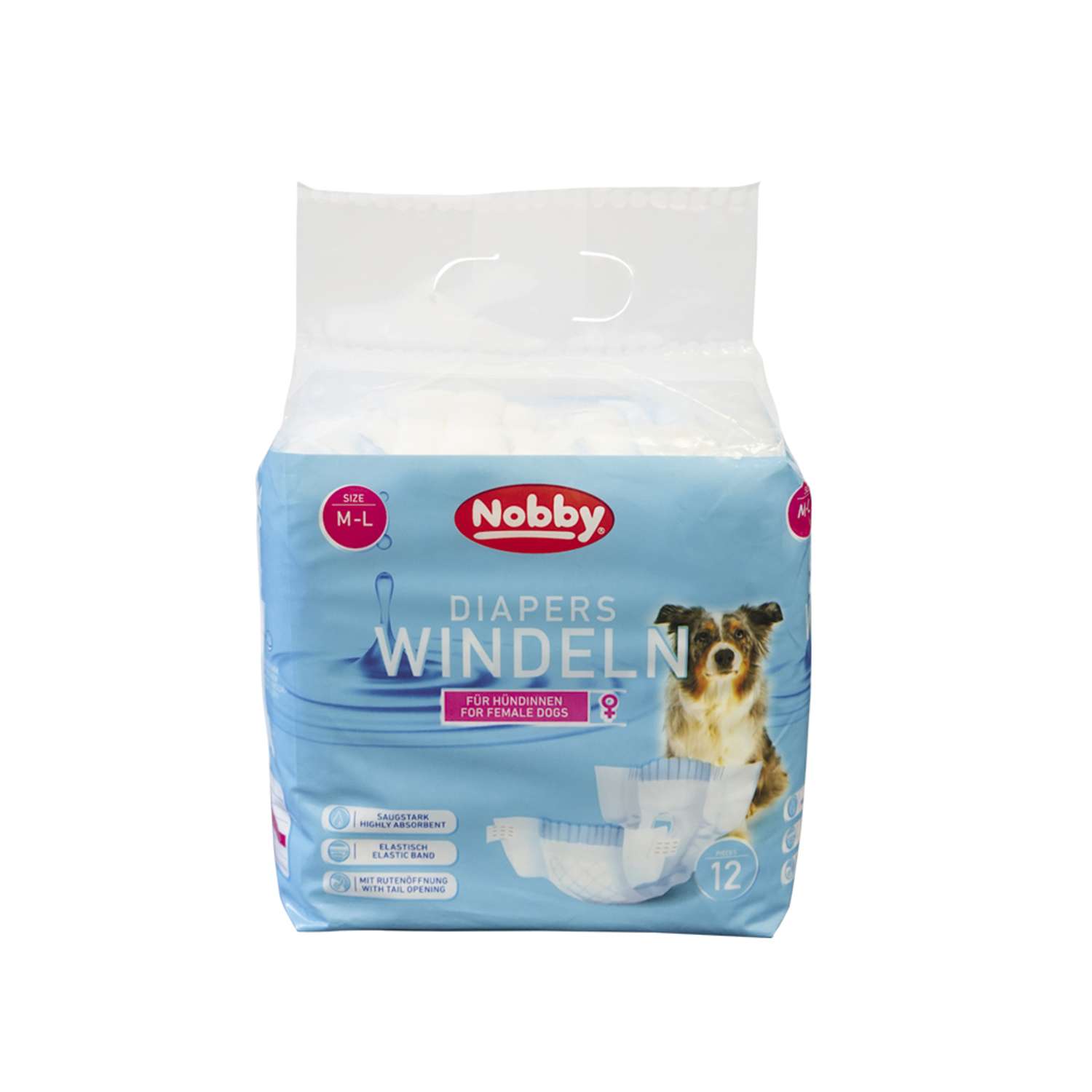 Bleer til hun hund 12 stk - M-L , 36 - 52 cm