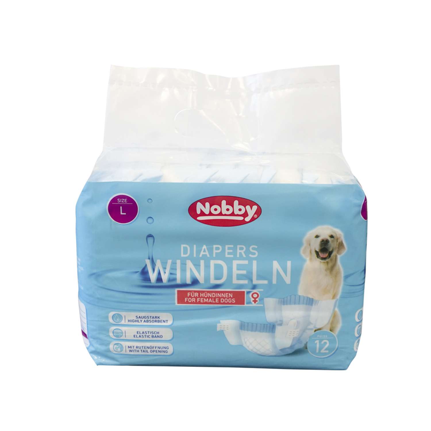 Bleer til hun hund 12 stk - L , 38 - 56 cm