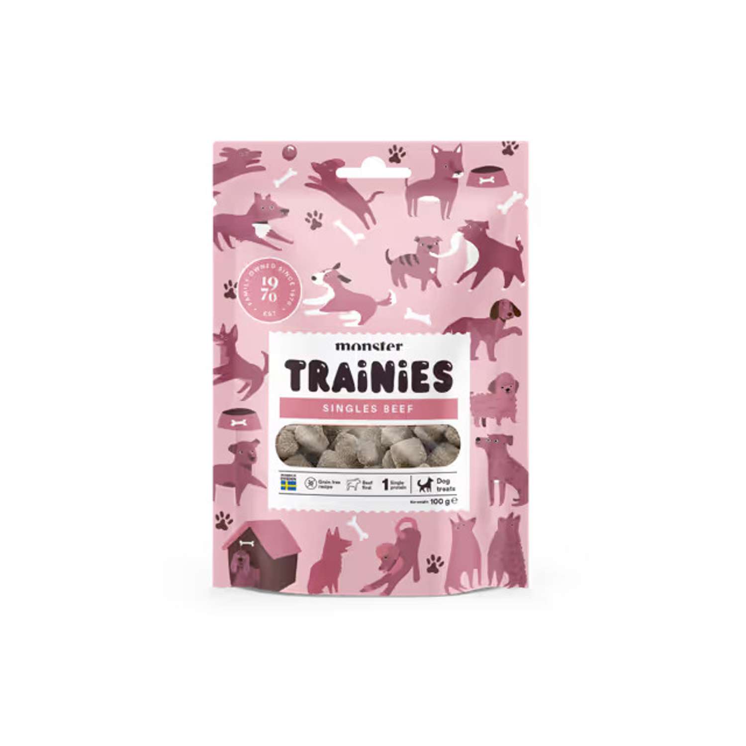 Monster Dog Treats Trainies Beef 100 g - Hundesnacks / Godbidder
