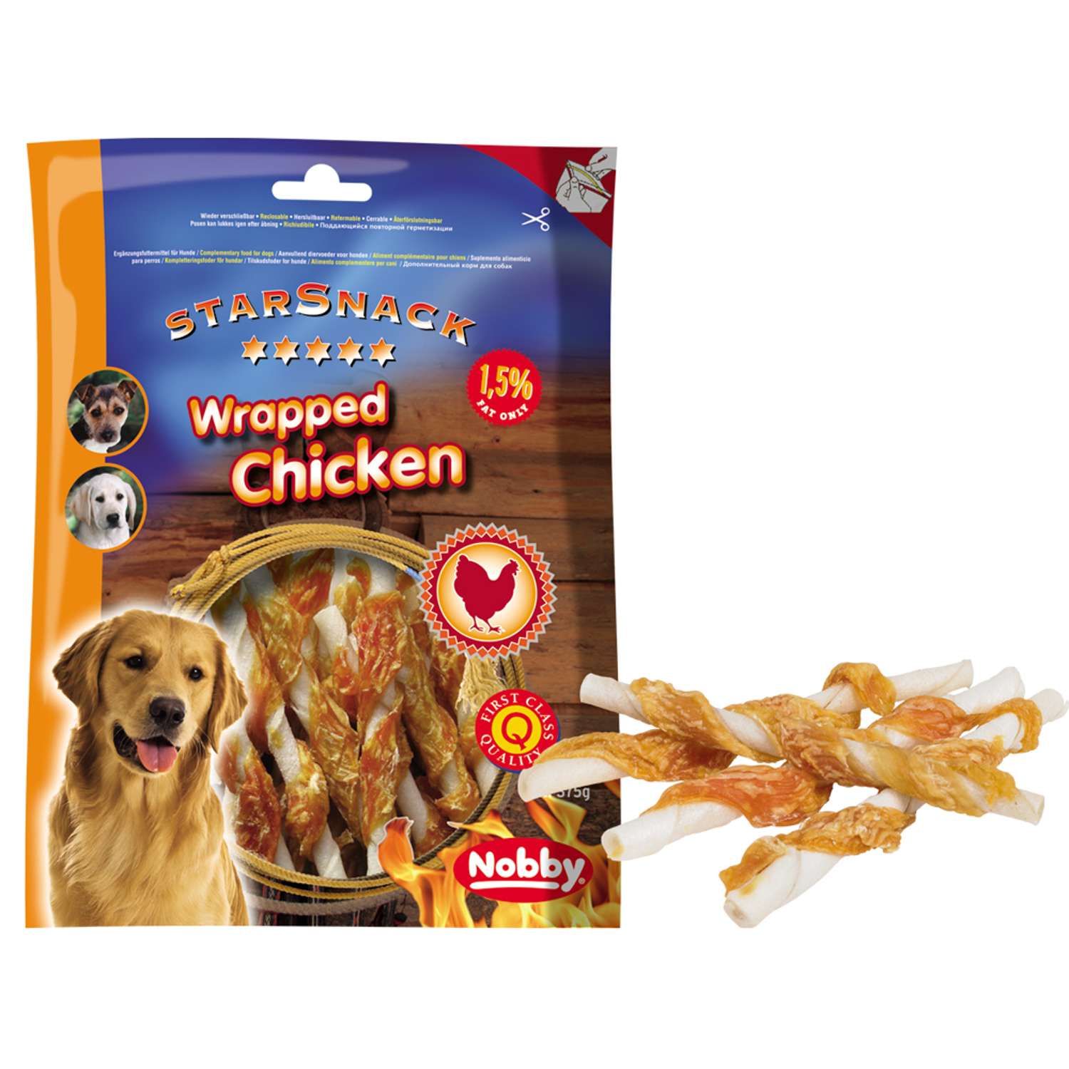 StarSnack BBQ sticks m/kylling - 375 g