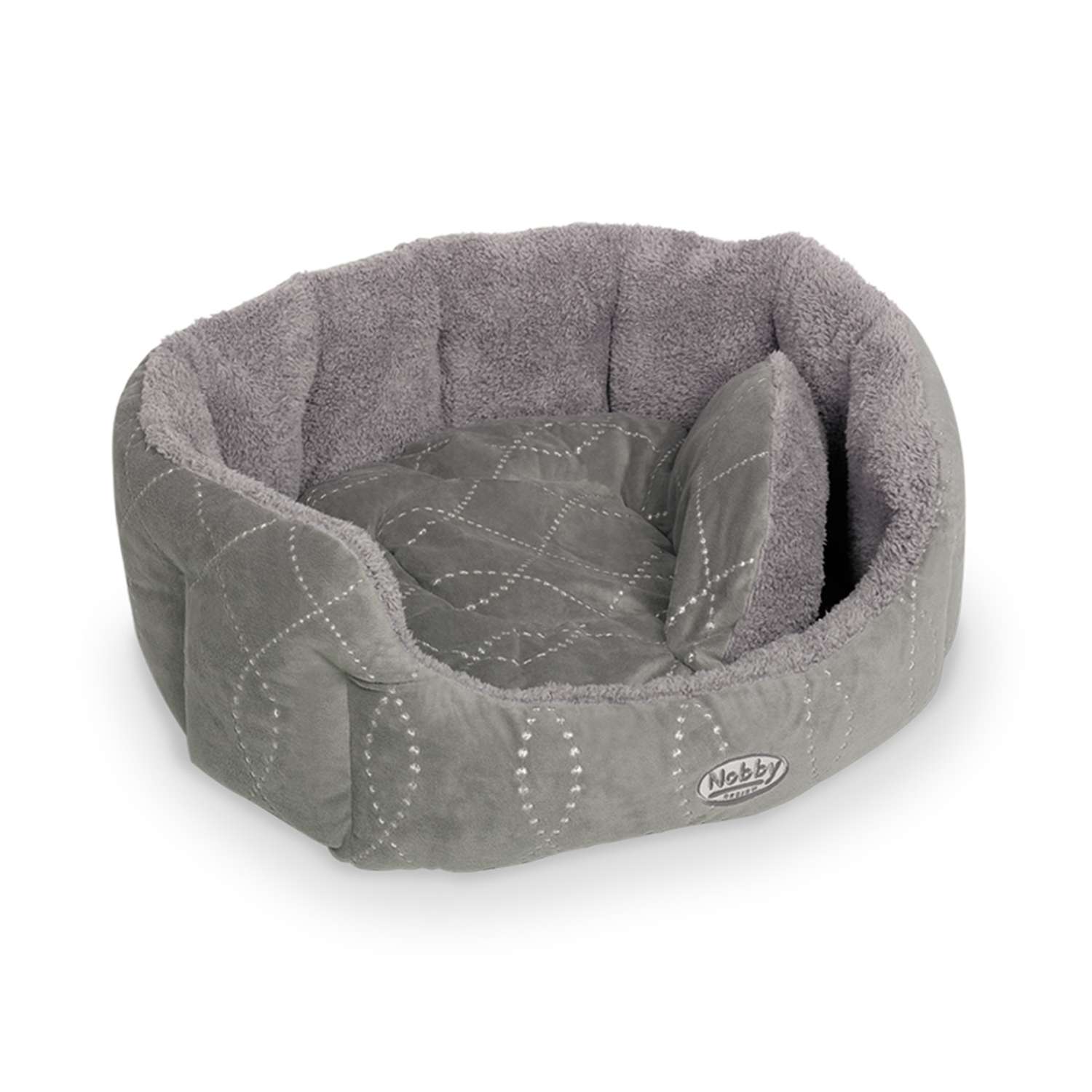 Komfortseng "Ceno" oval - Grey - 55 x 50 x 21 cm