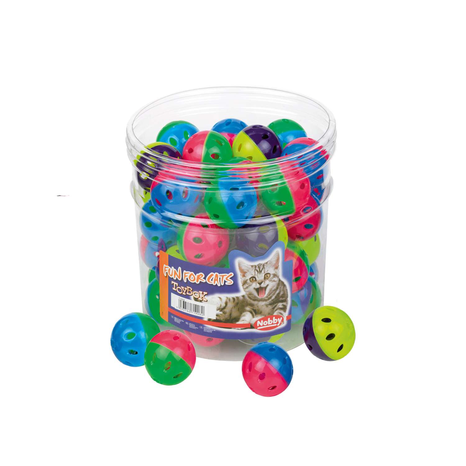 Toy box kat, plastikbold, 42 stk