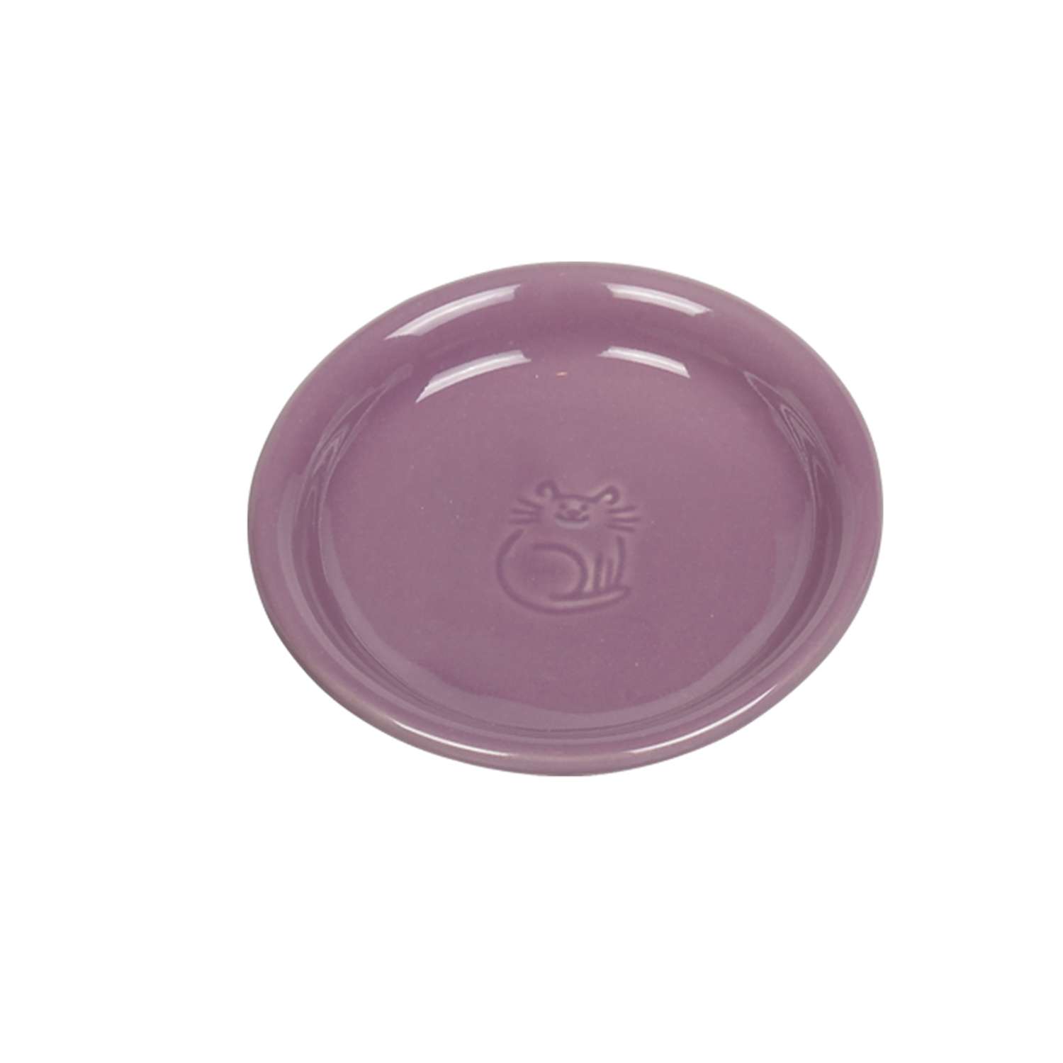 Keramik mælkeskål til kat, 0,1 l / ø 14 x 2 cm - Purple - 14x14x3 cm