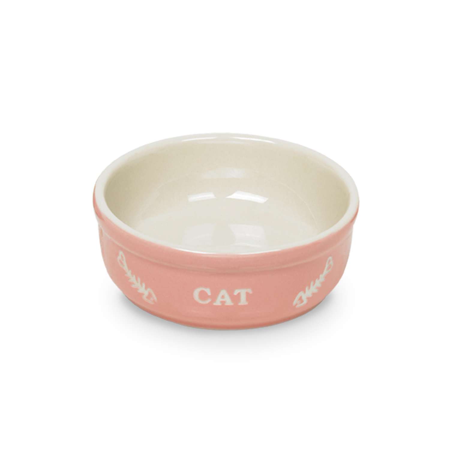 Keramikskål "CAT", 0,25 l ø 14x14x5 cm - Pink - 14x14x5 cm