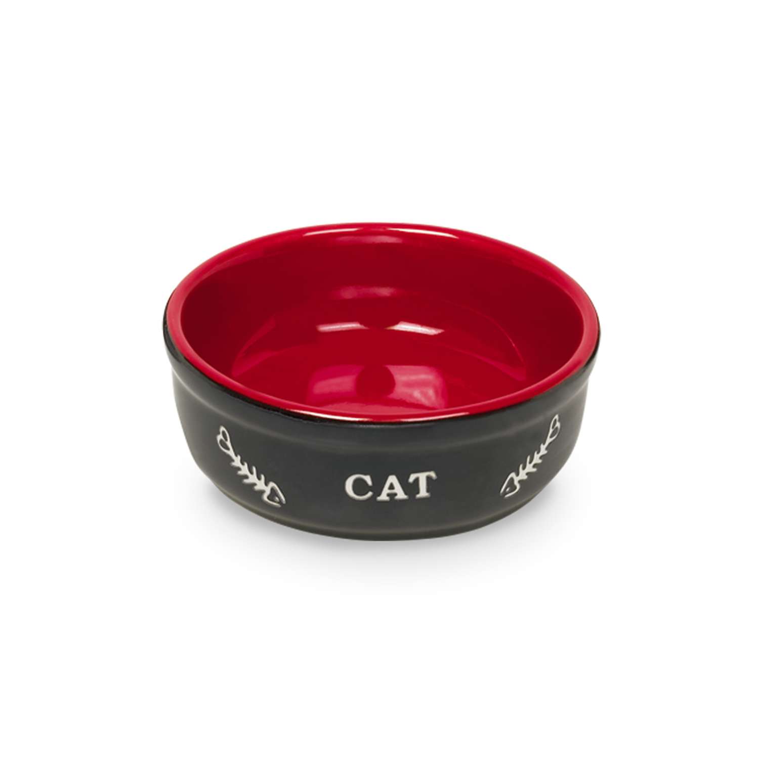 Keramikskål "CAT", 0,25 l ø 14x14x5 cm - Black - 14x14x5 cm