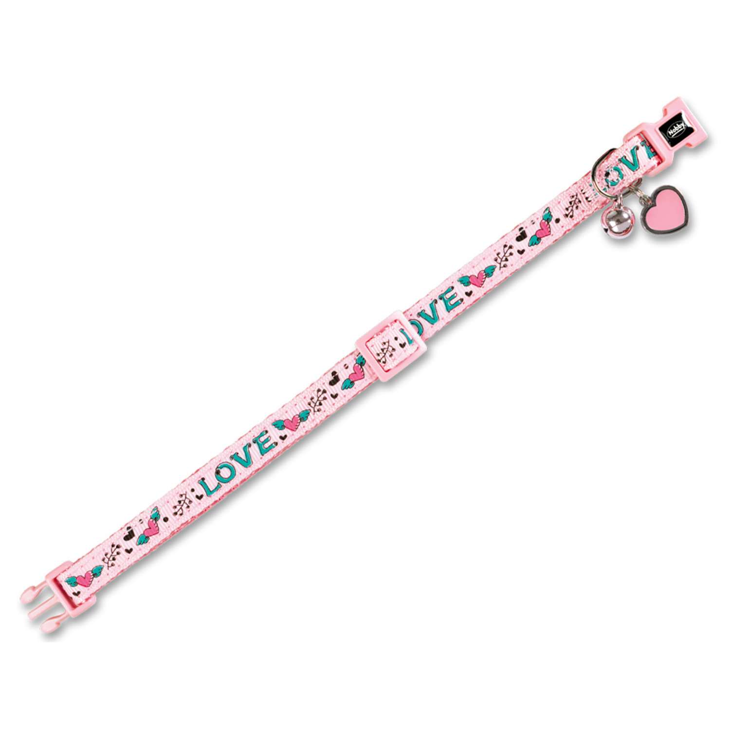 Kattehalsbånd Love - Pink - 20x6x2 cm