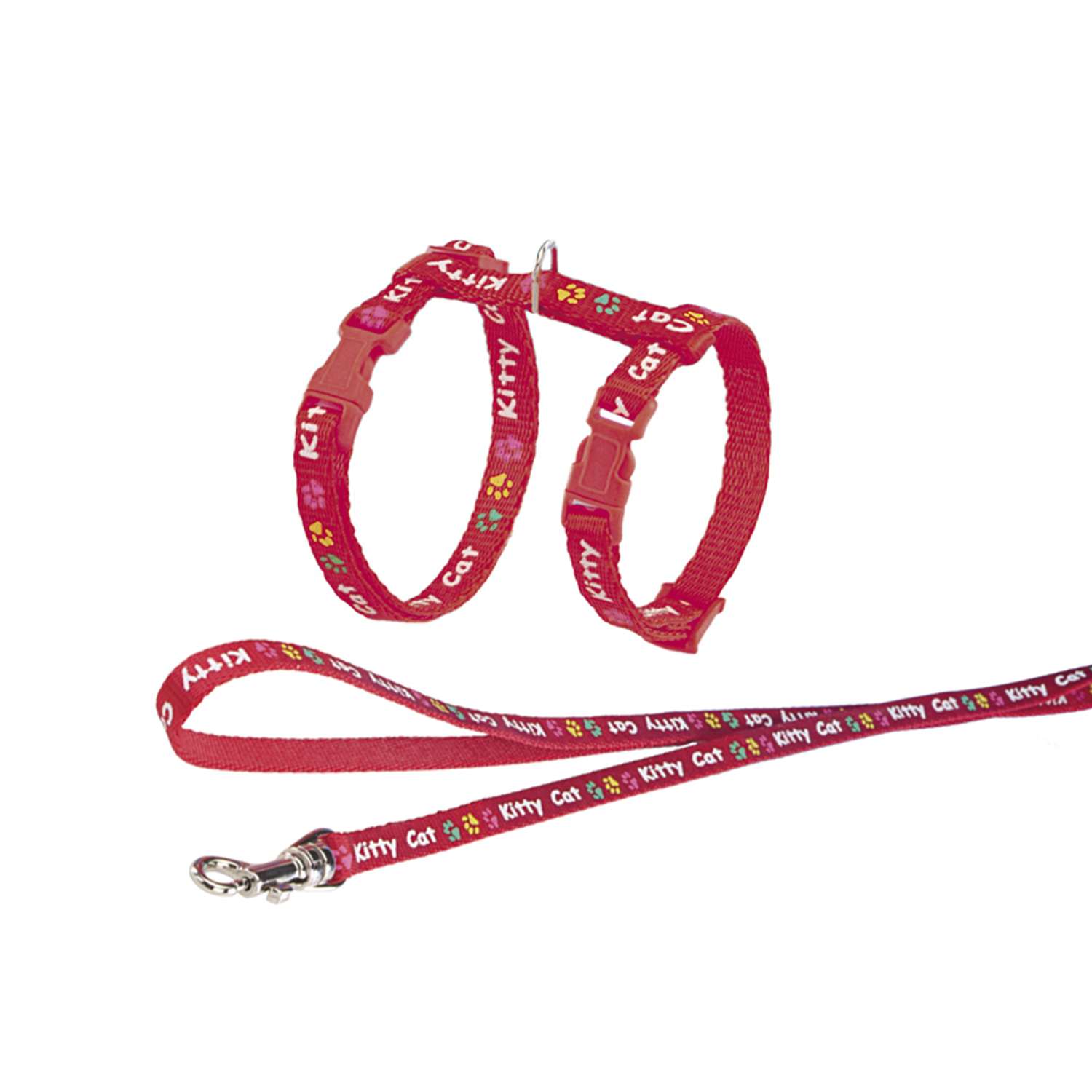 Kattesele & -line, "KITTY CAT" 120 cm/20-32 cm - Red - 120 cm
