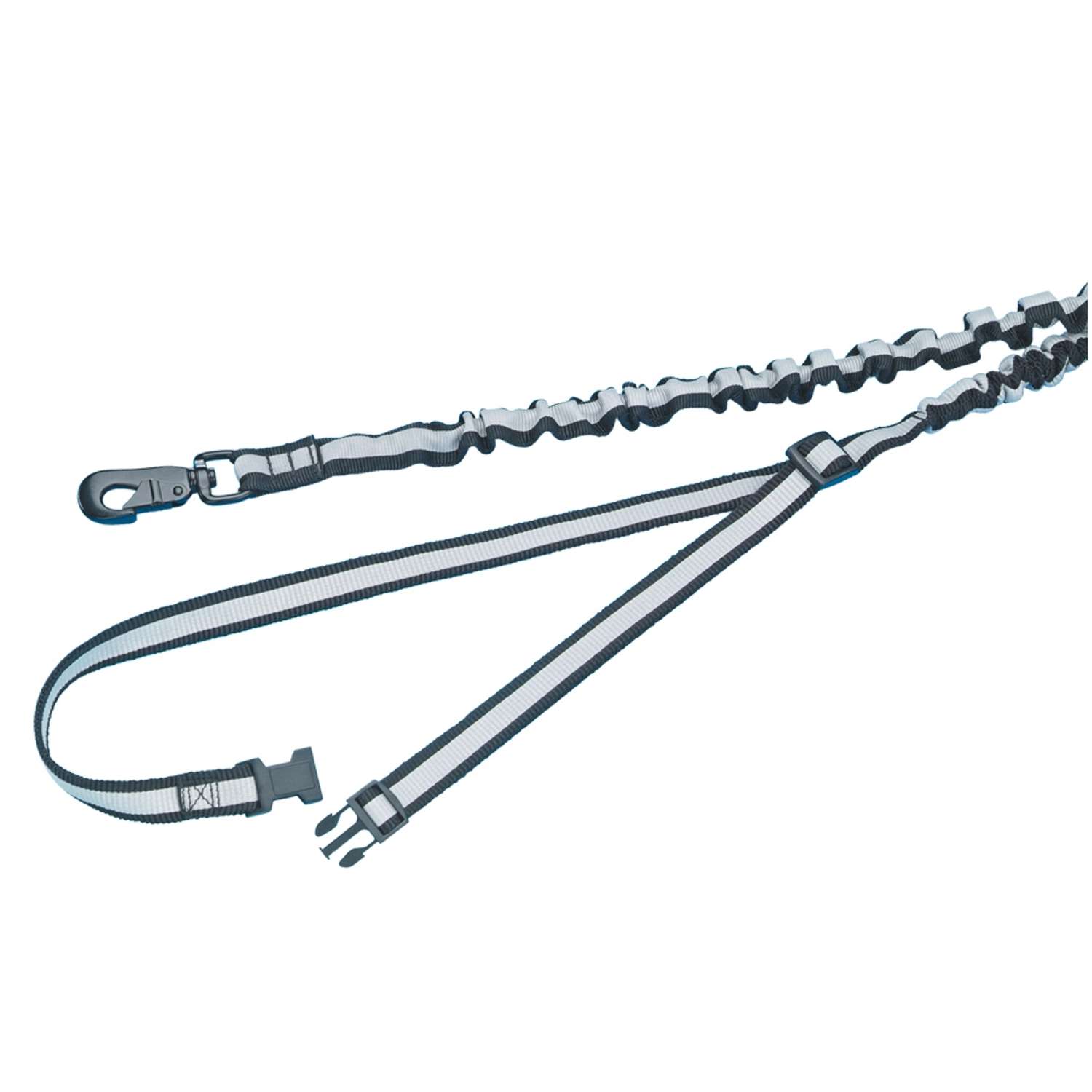 Joggingline elastic m/håndrem - Black - L: 80/120 cm, B: 25 mm, Hüftgurt max. 105 cm