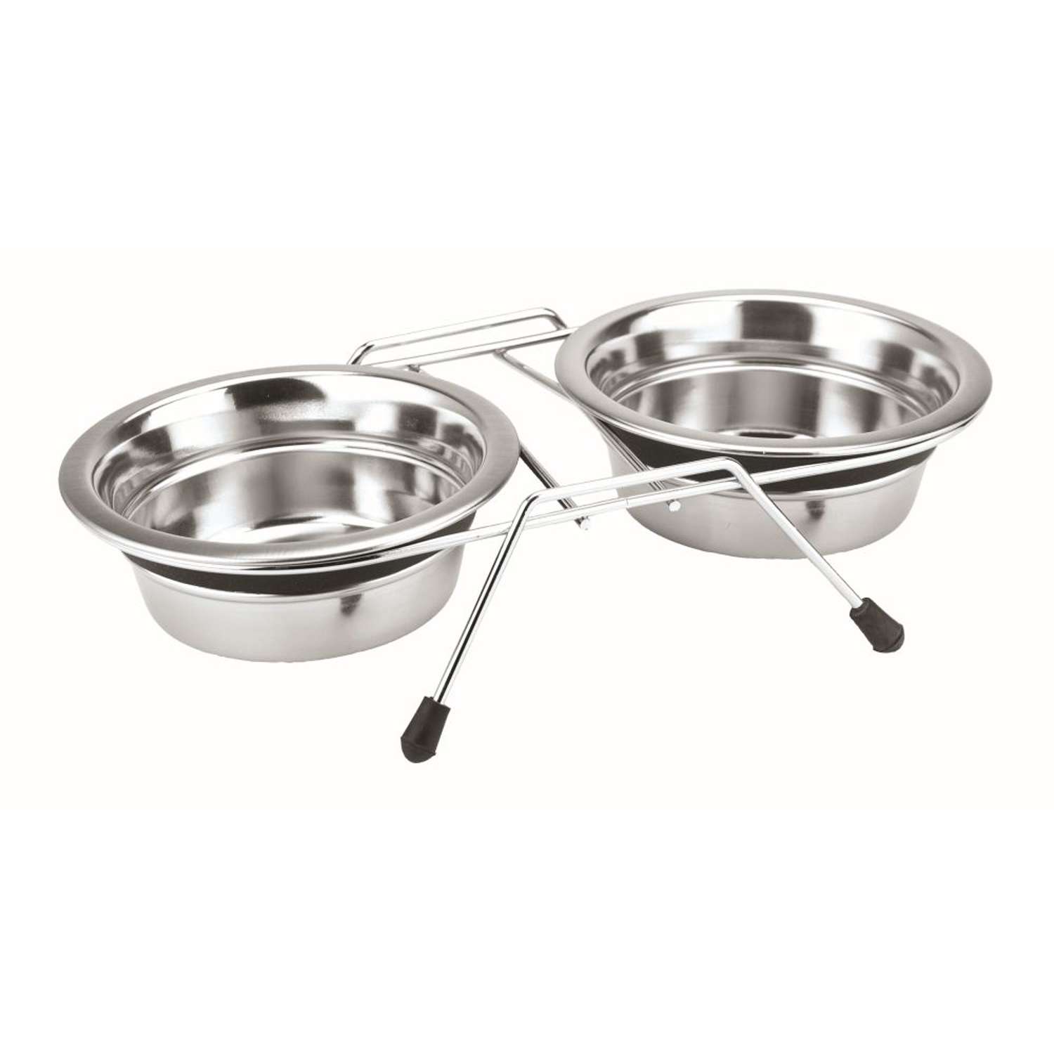 Stander m. 2 skåle "Silent Diner" - 2x21 cm 1,50 ltr.