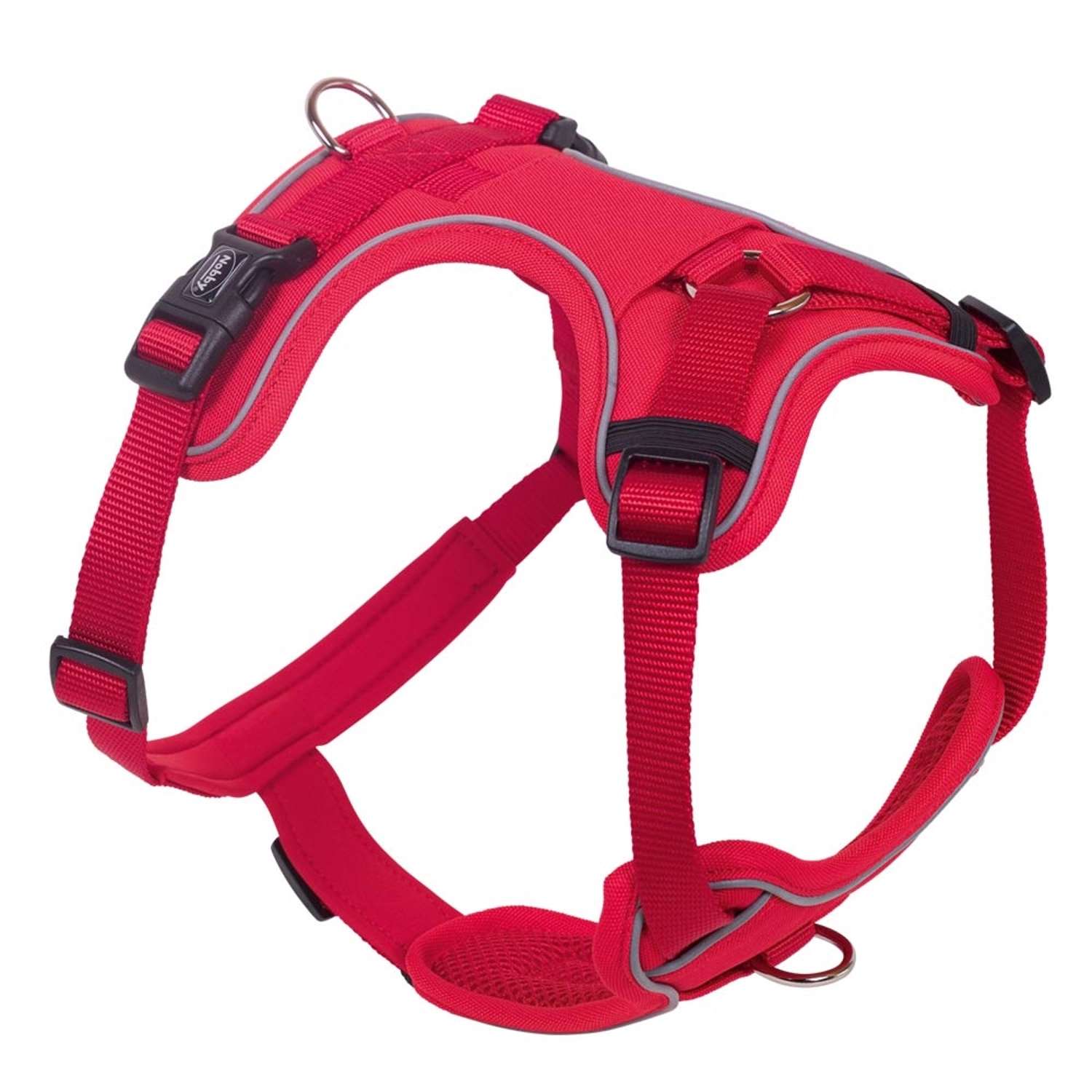 Comfort Sele MAILO - Red - L: bryst: 42-60 cm, talje: 65-85 cm, w: 25 mm
