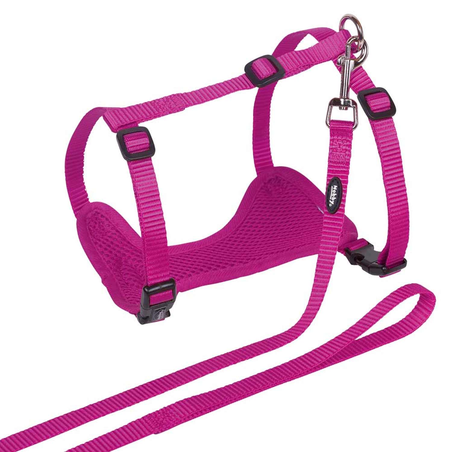 Selesæt til kat - Mesh - L-XL - Pink