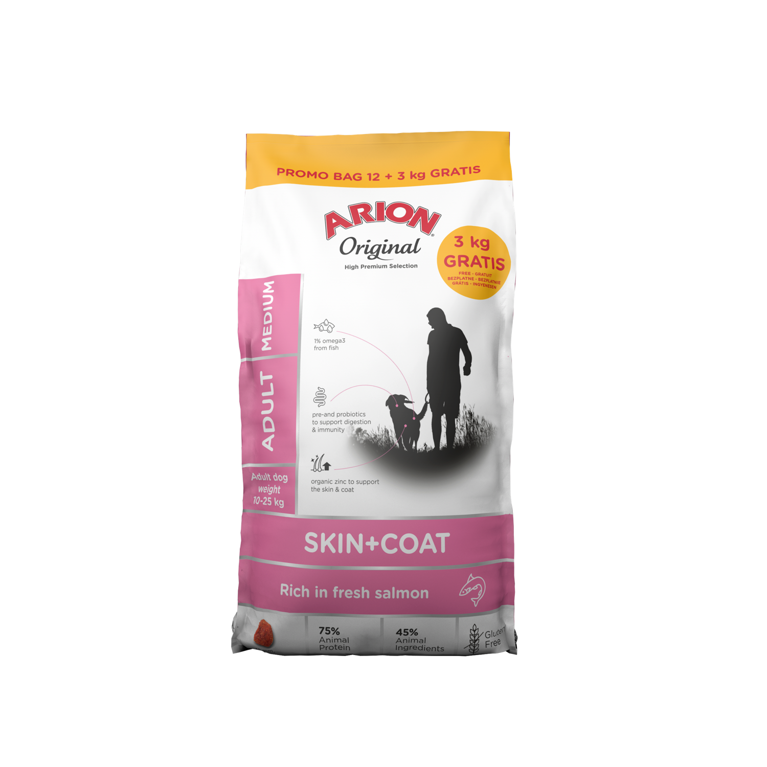 ARION Original Skin & Coat Medium 12 + 3 kg - 2 x 12+3 kg