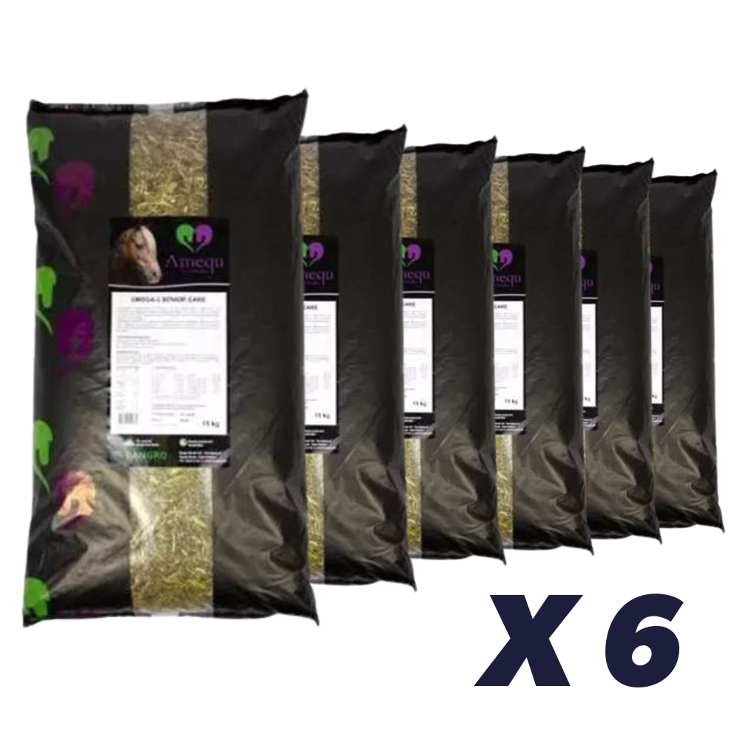 6 x Omega-3 Senior Care - 15 kg - Hestefoder