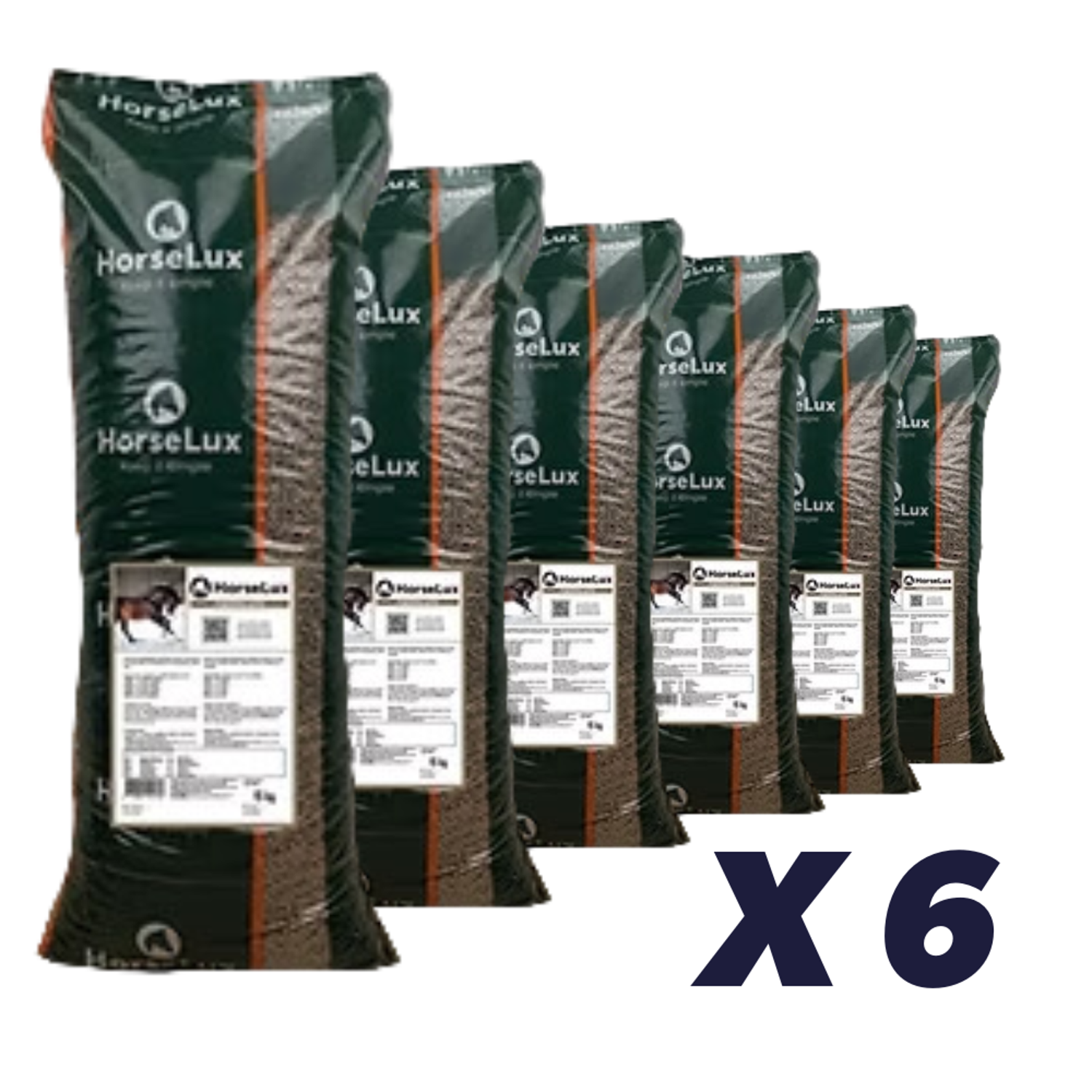 6 x HorseLux FiberPellets 15 kg - 15 kg - Hestefoder