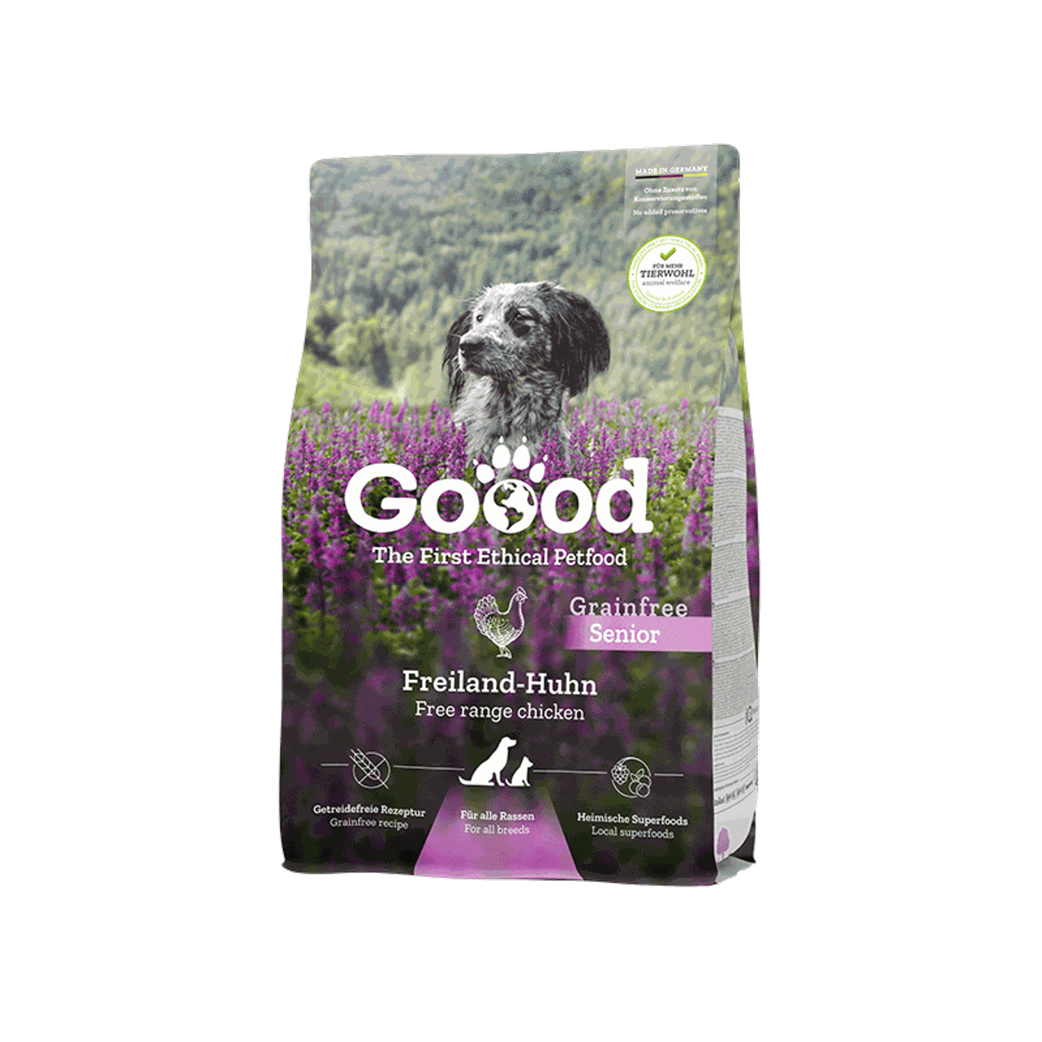 GOOOD Senior Hundefoder - fritgående kylling og ørred - 10 kg