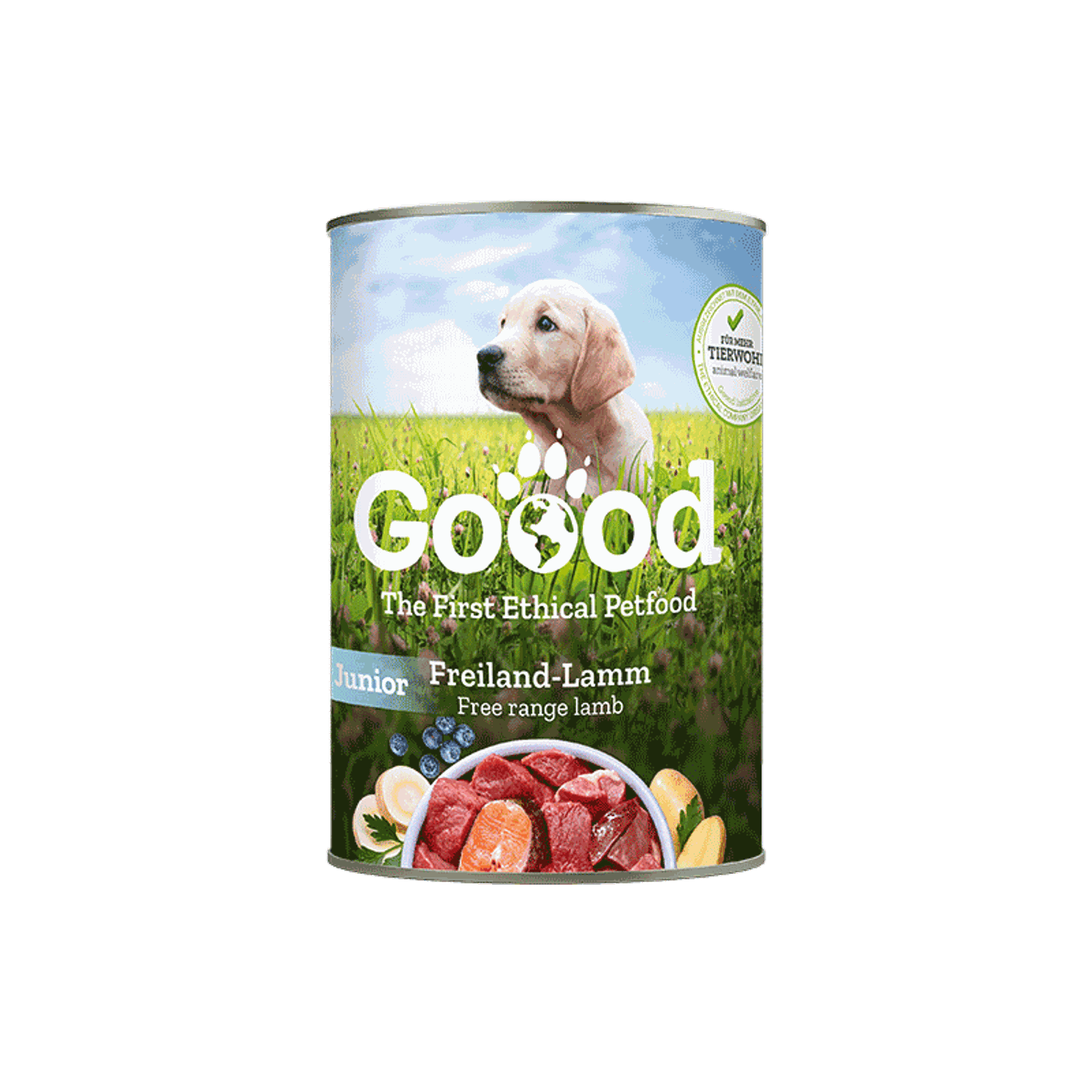 GOOOD Junior Vådfoder - Fritgående Lam & Ørred - 6 x 400 g - Hundefoder