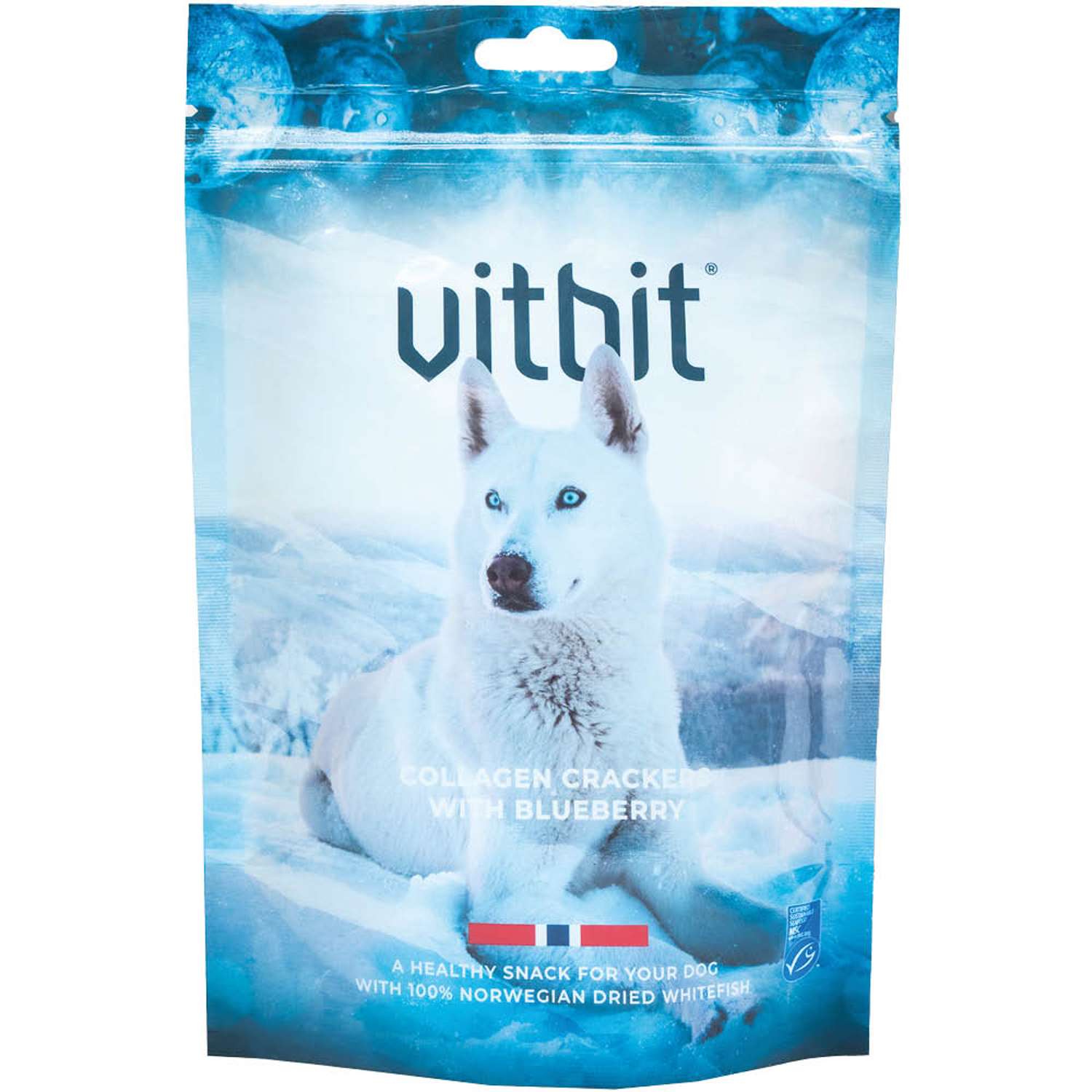 VitBit Collagen Crackers Blueberry, 70g - Hundesnacks / Godbidder