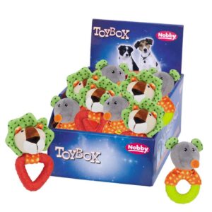 Plys løve og mus, med TPR ring 12 + 15 cm