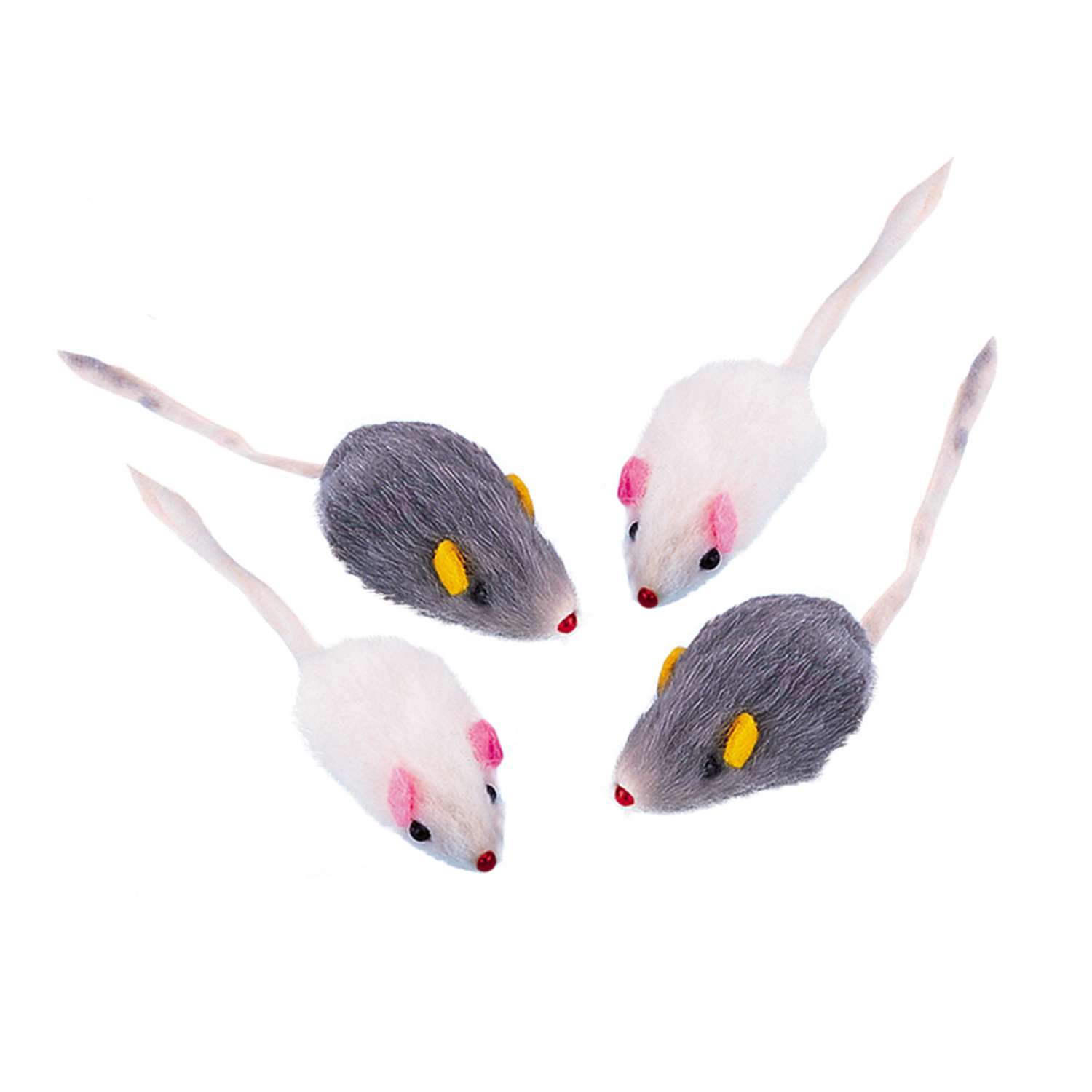 Pelsmus korthåret 5 cm 4 stk.