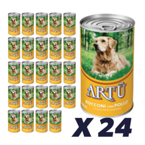 24 x Artu Dåsemad til hund med kylling 415 g