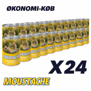 24 x Moustache Dåsemad til kat med kylling 415 g