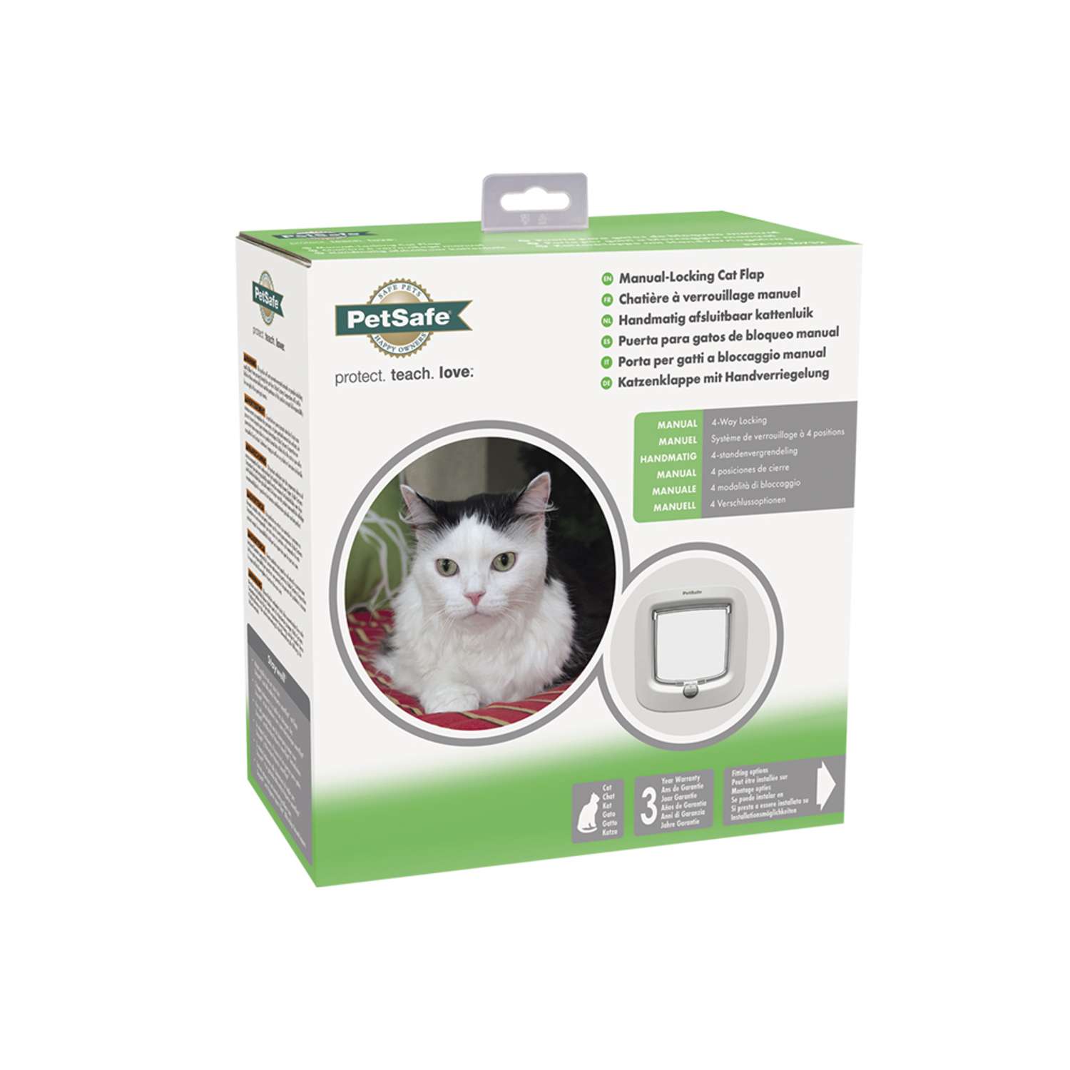 PetSafe Manual Cat Flap brun / hvid - White , 1 stk billede
