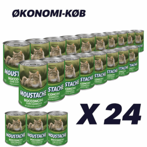 24 x Moustache Dåsemad til kat med kanin 415 g