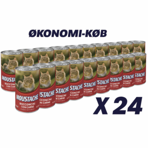 24 x Moustache Dåsemad til kat med oksekød 415 g